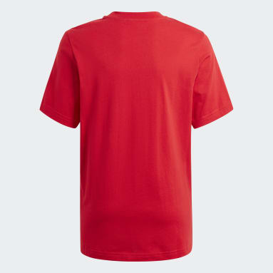 Graphic Logo Print Tee Czerwony