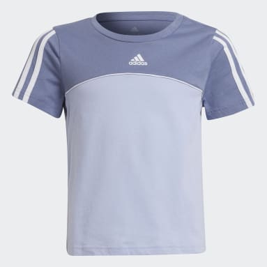 Camiseta adidas Essentials Colorblock Morado Niña Sportswear