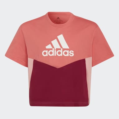 Youth 8-16 Years Training Red Colorblock Tee