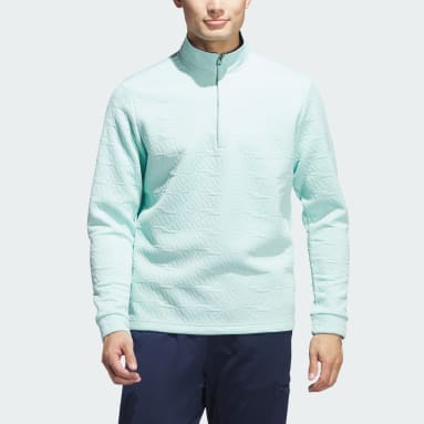 Men Golf Turquoise DWR Quarter-Zip Golf Pullover