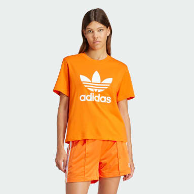 เสื้อยืดทรงบ็อกซี Adicolor Trefoil