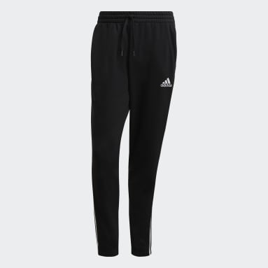 Men Sportswear Black Essentials French Terry Tapered 3-Stripes Pants