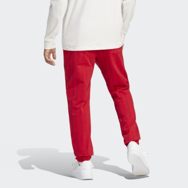 Pantalon en molleton à fines rayures Rouge Hommes Sportswear