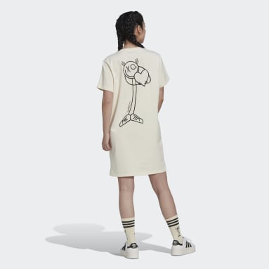 Frauen Originals adidas Originals x André Saraiva T-Shirt-Kleid Weiß