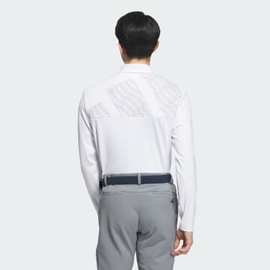ผู้ชาย กอล์ฟ สีขาว เสื้อโปโลแขนยาว AEROREADY Big Badge of Sport