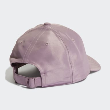Women Training Purple Satin Baseball Cap