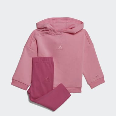 Hooded Fleece Track Suit Różowy