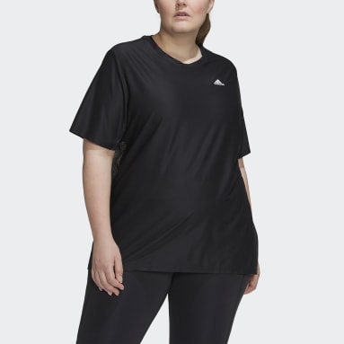 Dames Hardlopen zwart Runner T-shirt (Grote Maat)