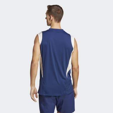 Heren Voetbal blauw Italië Tiro 23 Mouwloos Shirt