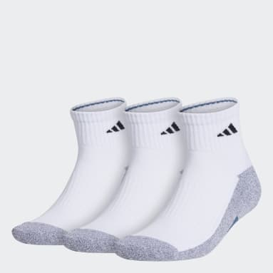 Men's Training White Cushioned X Quarter Socks 3 Pairs