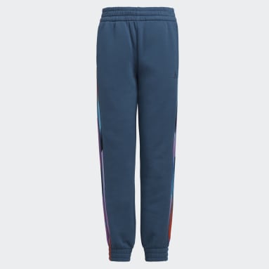 Youth Sportswear Blue Allover Print Stripe Fleece Jogger Pants
