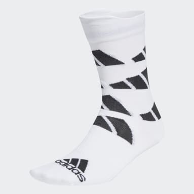 Cycling White Ultralight Allover Graphic Crew Performance Socks