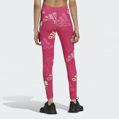 Ženy Sportswear ružová Legíny Essentials Multi-Coloured Logo