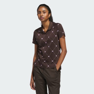 adidas ブラウン ストライプ ポロシャツ M adidas GOLF ストライプ ポロシャツ M - メルカリ