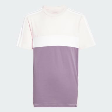 Kids Sportswear Pink Tiberio 3-Stripes Colorblock Cotton Tee Kids