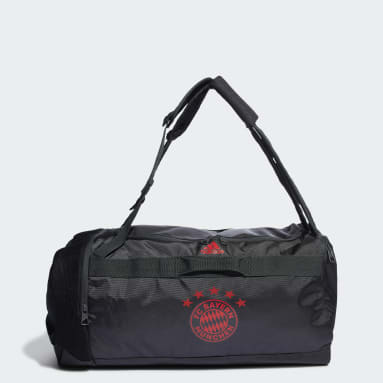 Adidas black and red polyester duffle bag clearance