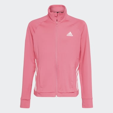Girls Sportswear Pink AEROREADY Training 3-Stripes Track Jacket