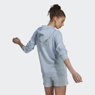 Hoodie Essentials Linear Bleu Femmes Sportswear
