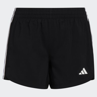 Youth 8-16 Years Training Black 3-Stripes Pacer Shorts