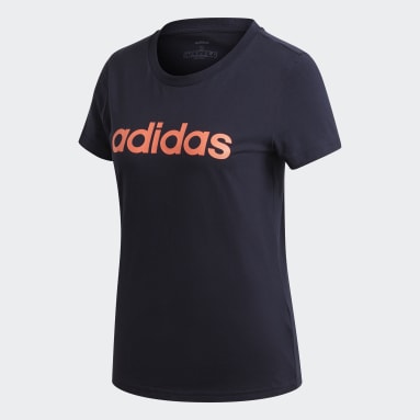 Camiseta Essentials Linear Azul Mujer Diseño Deportivo