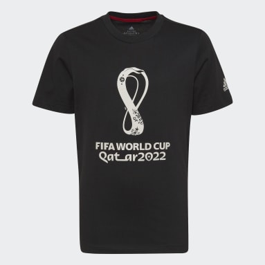 Chlapci Futbal čierna Tričko FIFA World Cup 2022™ Official Emblem