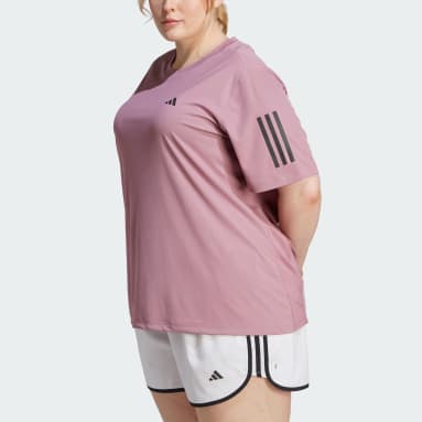 T-shirt Own the Run (Curvy) Rosa Donna Running