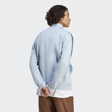 Men's Sportswear Blue Essentials Fleece 3-Stripes 1/4-Zip Sweatshirt
