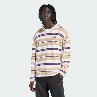 PLAYERA DE MANGA LARGA 90s ALTERNATIVE SPORT DE TELA TIPO WAFFLE A RAYAS