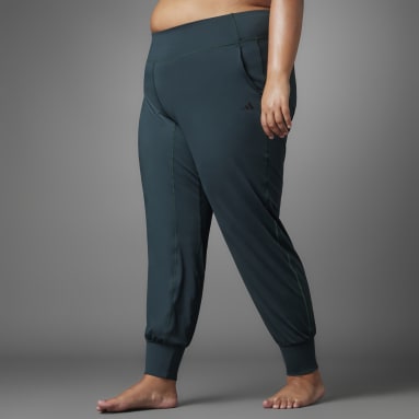 Ženy Joga zelená Kalhoty Authentic Balance Yoga (Plus Size)