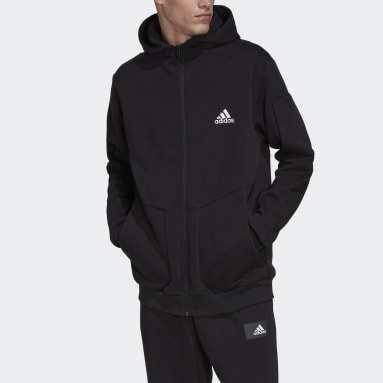 Men Sportswear Black Essentials for Gameday Fleece Full-Zip Hoodie