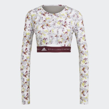 Women Sportswear White adidas by Stella McCartney Future Playground Long Sleeve Crop Top