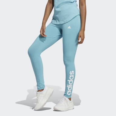 Ženy Sportswear modrá LEGÍNY ESSENTIALS HIGH-WAISTED LOGO