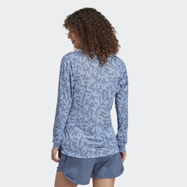 Women TERREX Blue Terrex Trail Running Long Sleeve Tee
