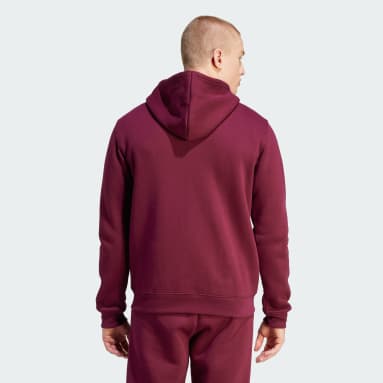 Casaco com Capuz Trefoil Essentials Bordô Homem Originals