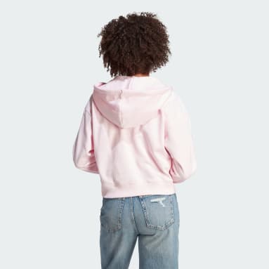 Chaqueta bómber Essentials French Terry 3 bandas Rosa Mujer Sportswear