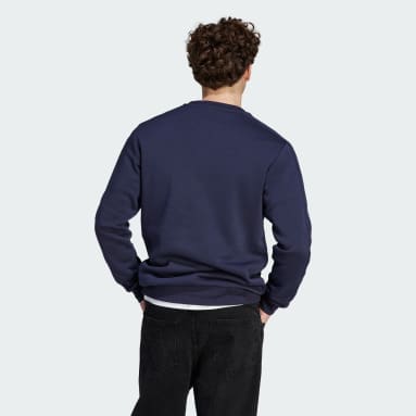 남성 sportswear Blue 에센셜 플리스 3S 스웨트셔츠