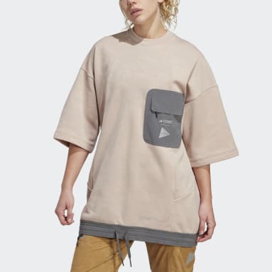 adidas Terrex + and wander Fleece Tunic Brązowy