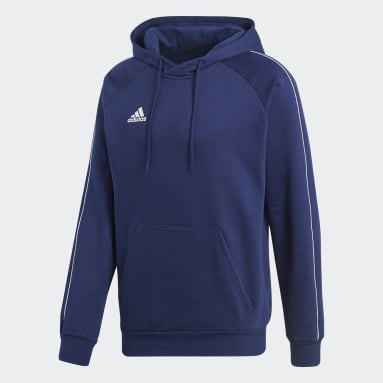 Männer Fitness & Training Core 18 Hoodie Blau
