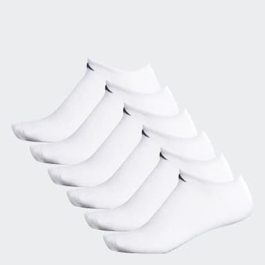 Men's Walking White Athletic Cushioned No-Show Socks 6 Pairs XL