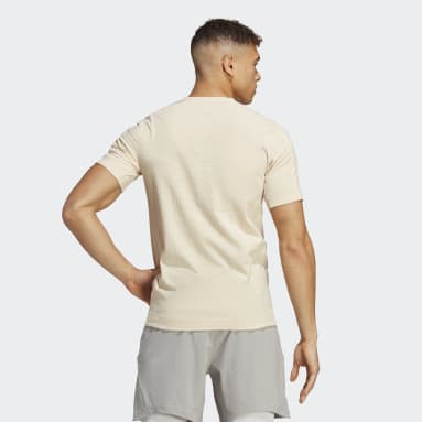 Camiseta de Entrenamiento Yoga Beige Hombre Studio