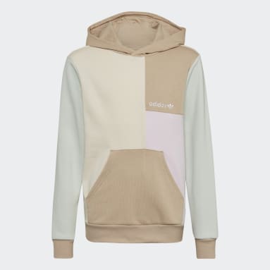 Sudadera con Gorro Colorblock Beige Niño Originals