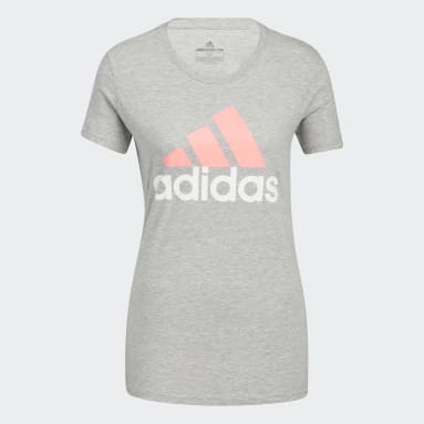 Camiseta Badge of Sport Basic Gris Mujer Sportswear
