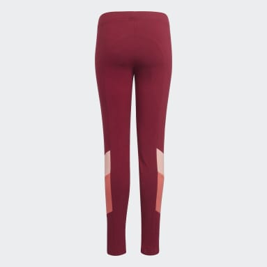 Girls Sportswear Red Colorblock Tights
