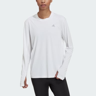 T-shirt à manches longues 3-Stripes Sport Brand Love Blanc Femmes Running