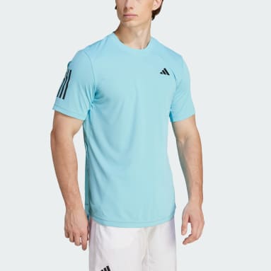 T-shirt de tennis Club 3-Stripes Turquoise Hommes Tennis