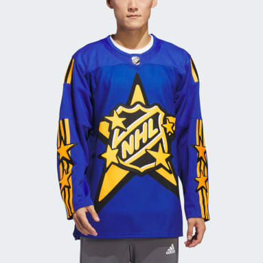 Men Hockey Blue 2024 NHL All-Star adidas x drew house Blue jersey