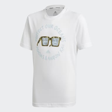 Camiseta Aaron Kai x adidas Estampada Blanco Niño Training