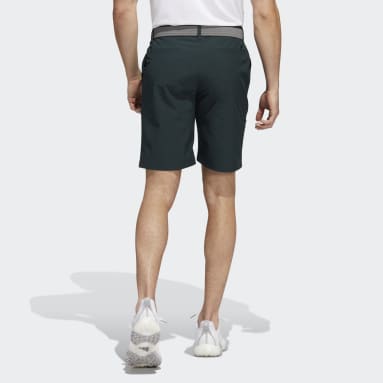 Men Golf Green Textured 9-Inch Shorts
