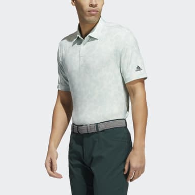 Men Golf Green Prisma-Print Polo Shirt