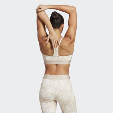 Top Deportivo Aeroreact Techfit Soporte Ligero Blanco Mujer Training